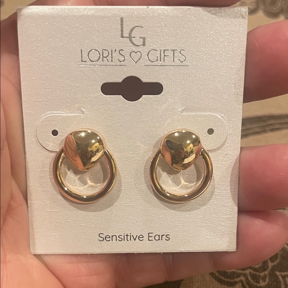 Gold Heart Hoop Earrings